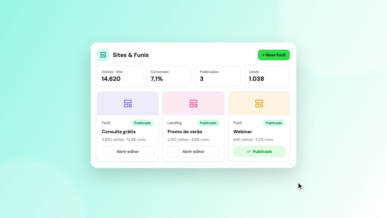 Prévia do plugin-sites como o cliente vê